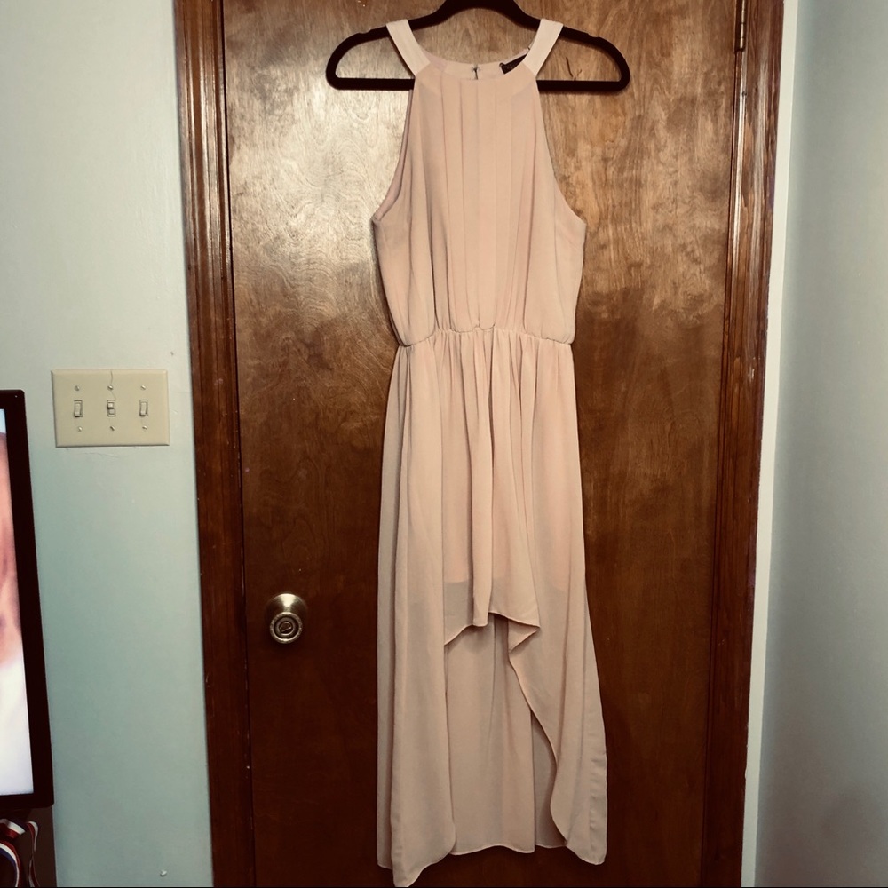 Blush hi-lo dress. Gently worn. Size M.